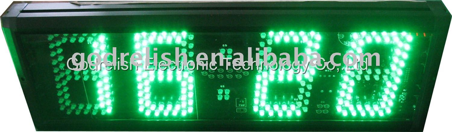 super brightness green led clock