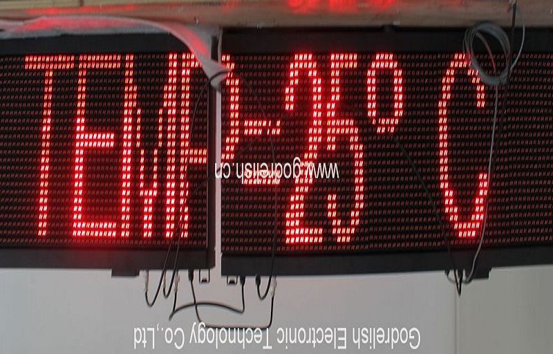 led display with temperature