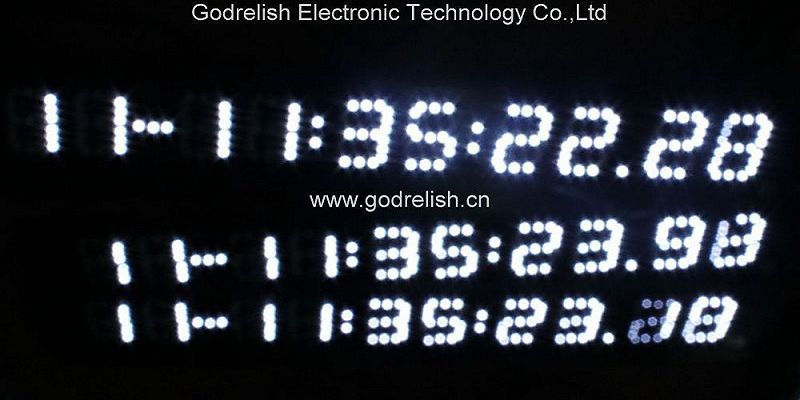 white Led clock