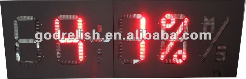 led speed display with humidity