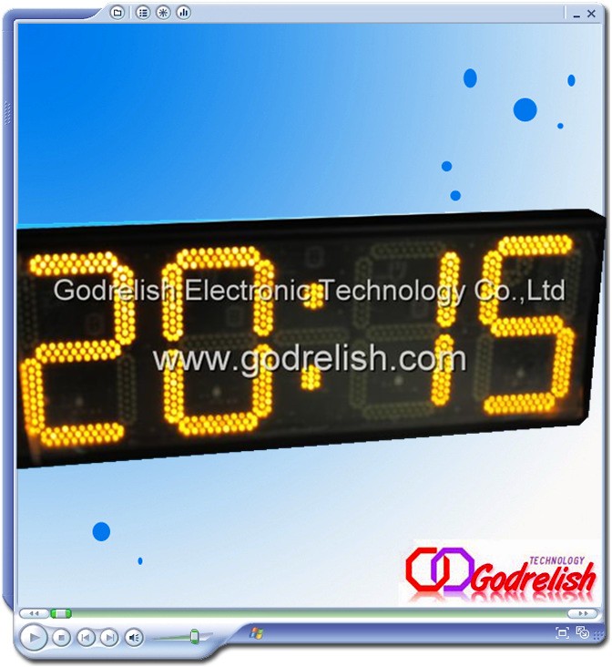 time temperature digital led clock