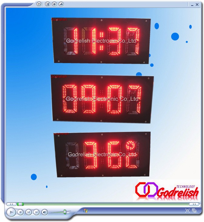 GPS digital clock optional show date temperature and humidity