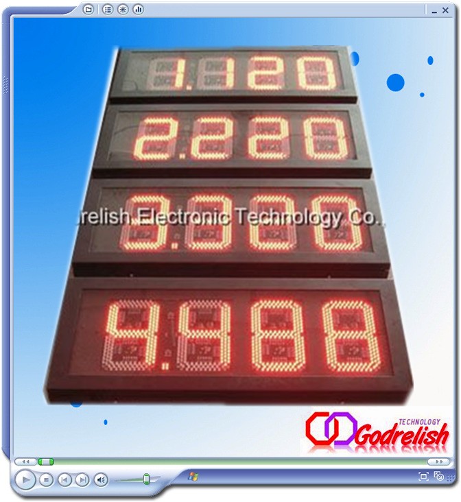 led gas prce display