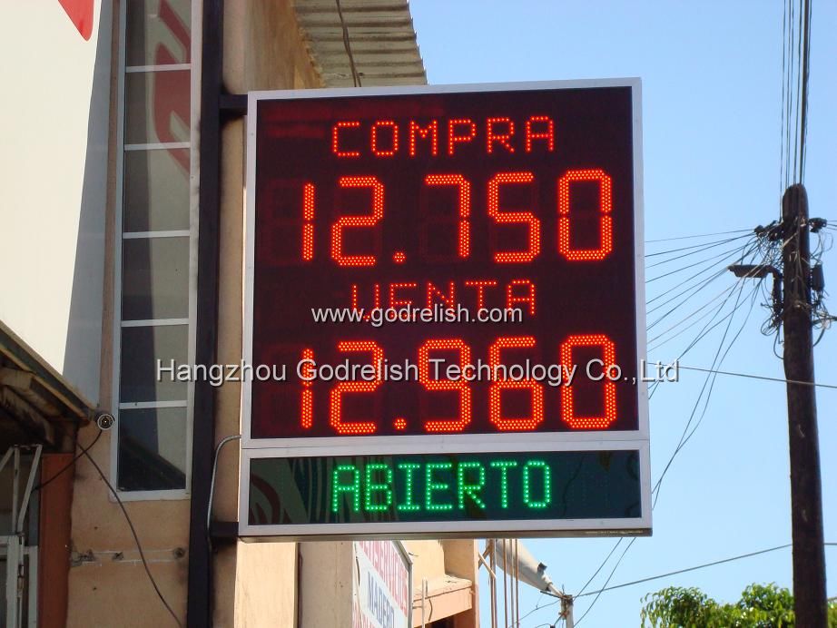 money exchange led display