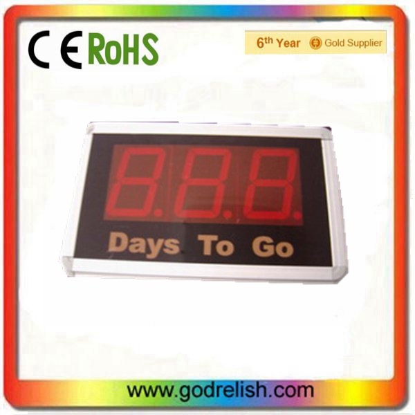 3 inch 3 digital countup led clock