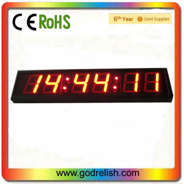 4 inch 6 digital red led countdown clock