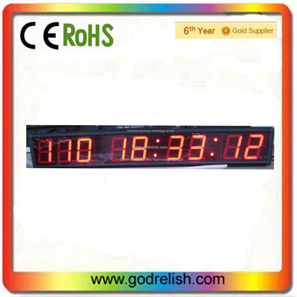 indoor 9 digital 4 inch led countdown counrtup clock