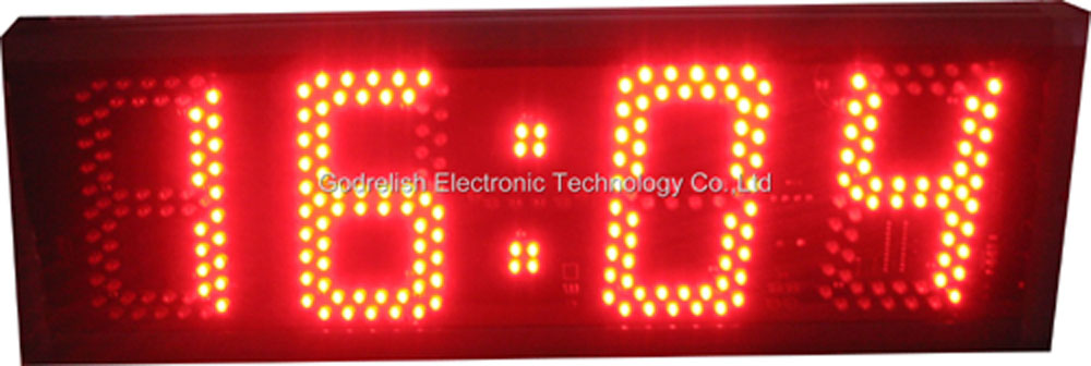red color led countdown clock