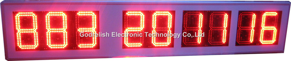 9 digital 8 inch 7-segment indoor led countdown clock display