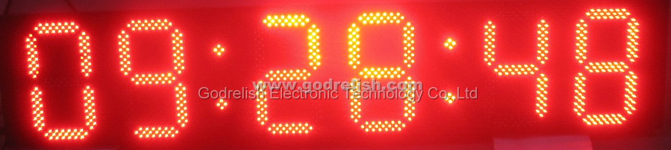 10 inch 6 digital semi-outdoor led clock